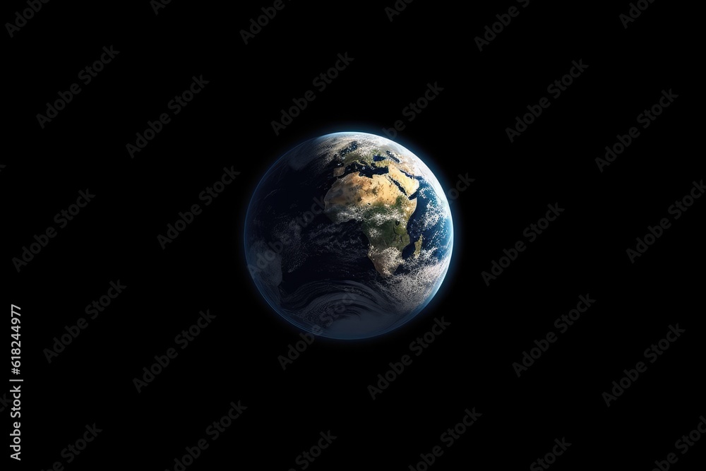 photo of earth moon from space realistic Generative AI