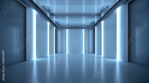 Futuristic Abstract Hallway Backdrop