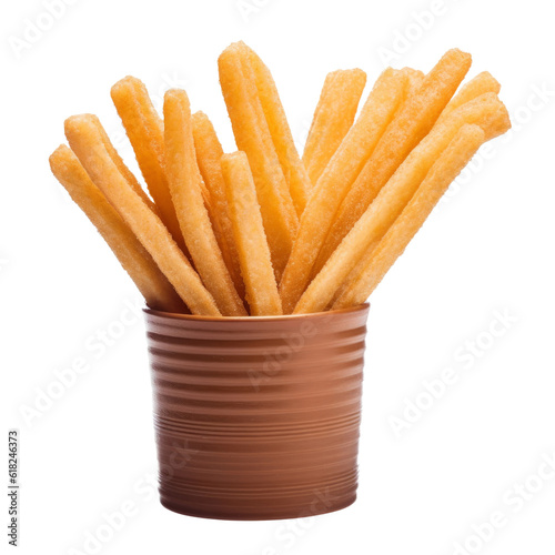 french fries isolated on transparent background cutout