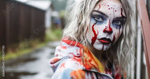 Blood drenched horror Halloween costume.
