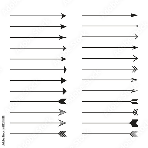 Arrow vector collection. Modern simple arrows. Vector illustration Arrows icon. Outline rank vector. Line symbol. Trendy flat UI sign design.