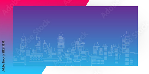 HUD building and city futuristic background vector for technology and finance concept and education for future
