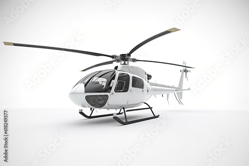 Sports helicopter on a white background.