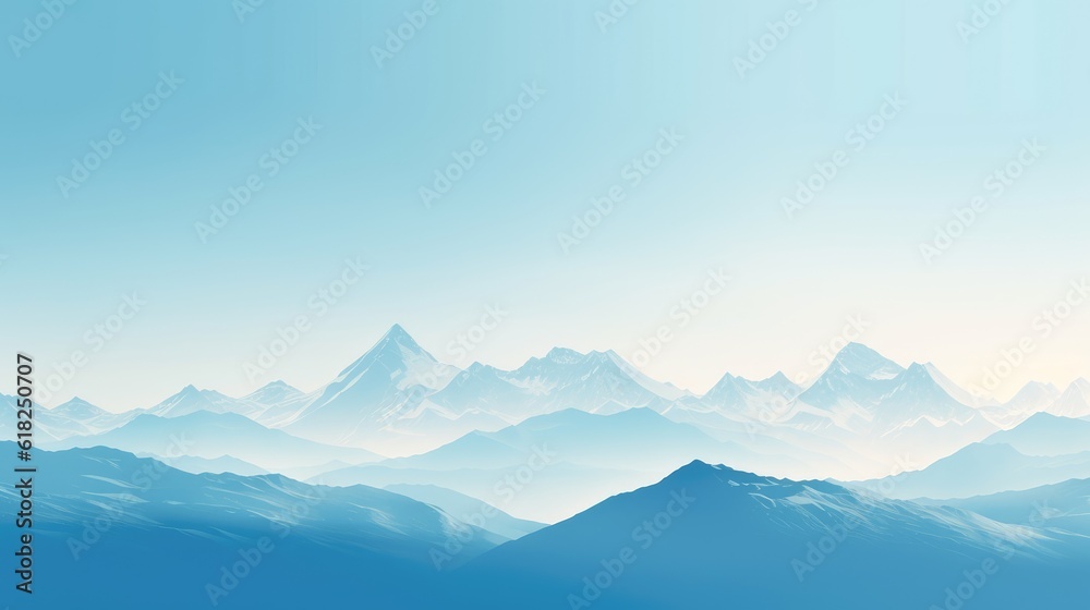 Minimalistic Silhouette Mountains Backdrop