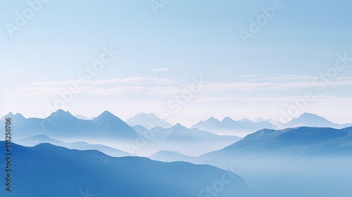 Minimalistic Silhouette Mountains Backdrop