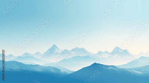 Minimalistic Silhouette Mountains Backdrop © Exotic Escape