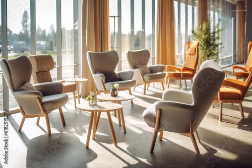 Hotel lobby with Scandinavian style furniture strong © NikahGeh