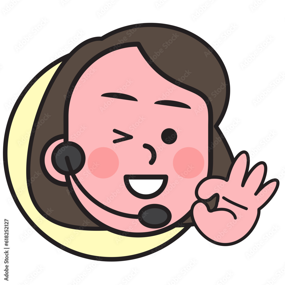Obraz premium Emoji call center services