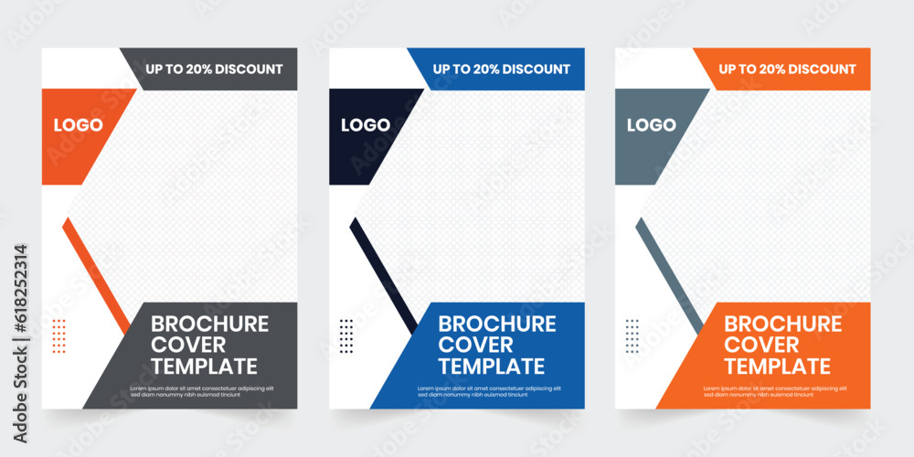 Creative brochure a4 marketing cover graphic template, vector photo background seminar booklet layout, custom colourful shape company profile mag design Creative brochure a4 marketing cover graphic template, vector photo background seminar booklet layout, custom colourful shape company profile mag design