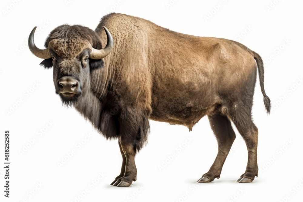 Asian buffalo full body white isolated background Asian buffalo full body white isolated background