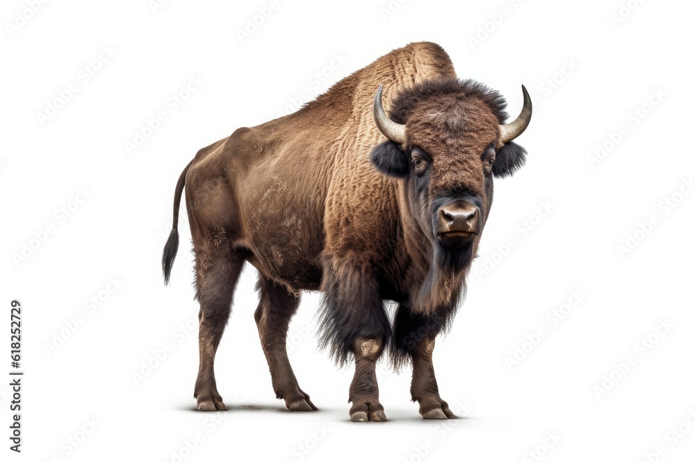 Asian buffalo full body white isolated background Asian buffalo full body white isolated background