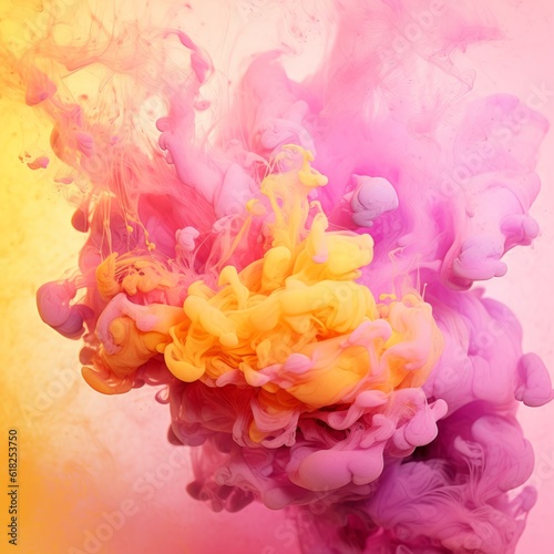 Smoke yellow and orange and red pastel colors clipart isolated on orange background.