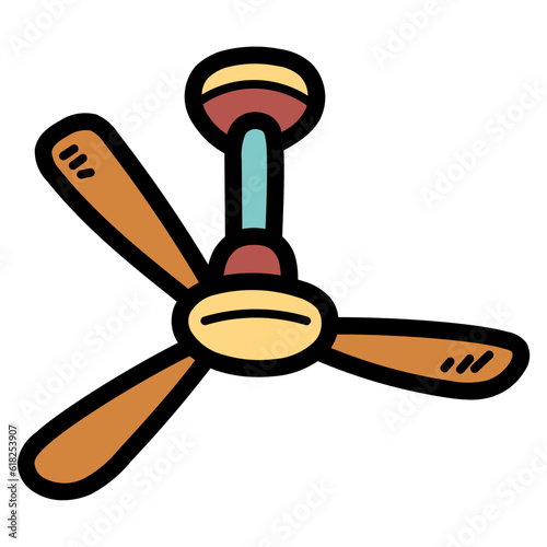ceiling fan filled outline icon style