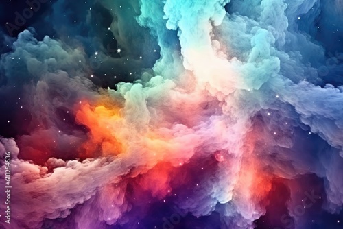 Colorful space galaxy cloud nebula Star © NikahGeh