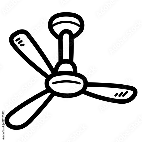 ceiling fan line icon style