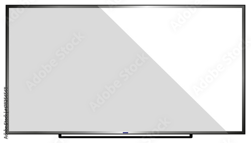 Schilderij op canvas 4K TV Flat Screen lcd,Oled,Plasma, Realistic 3D Model White Blank Monitor Displa