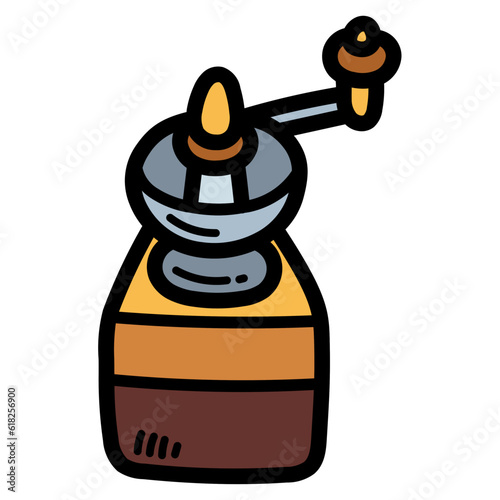 coffee grinder filled outline icon style
