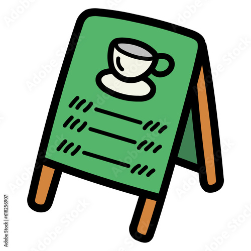 daily specials board filled outline icon style