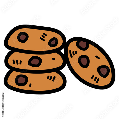 cookie filled outline icon style