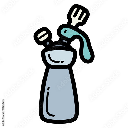 whipped cream filled outline icon style