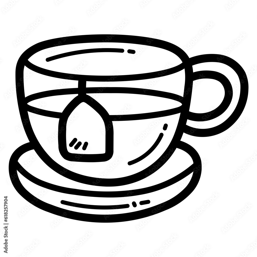 tea line icon style tea line icon style