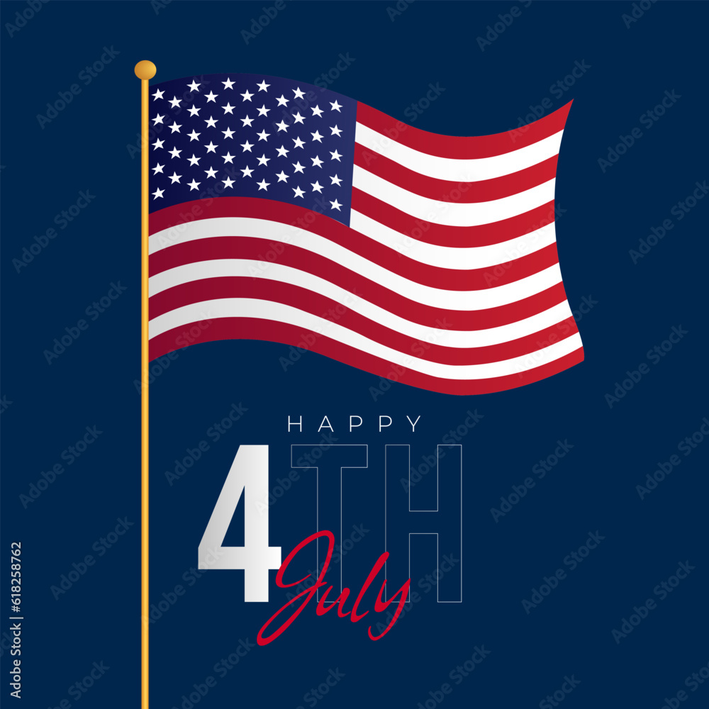 USA Independence Day Celebration, Happy 4th of July greeting card
USA Independence Day Celebration, Happy 4th of July greeting card