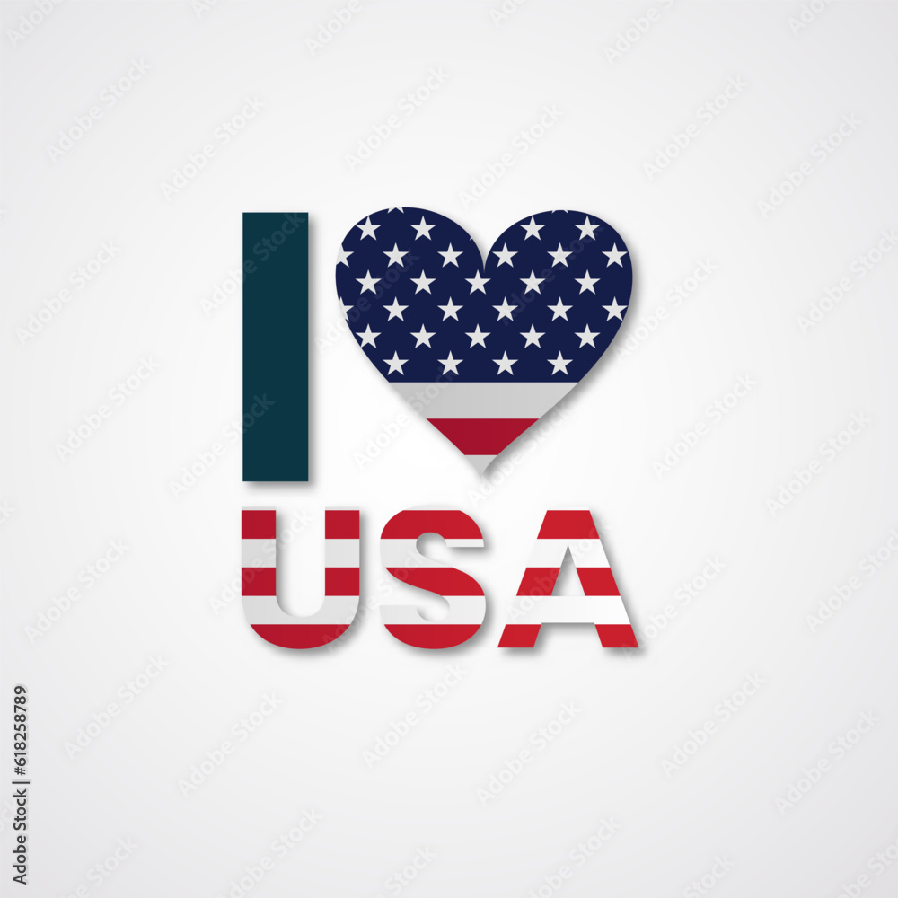 Obraz premium USA Independence Day Celebration, Happy 4th of July greeting card