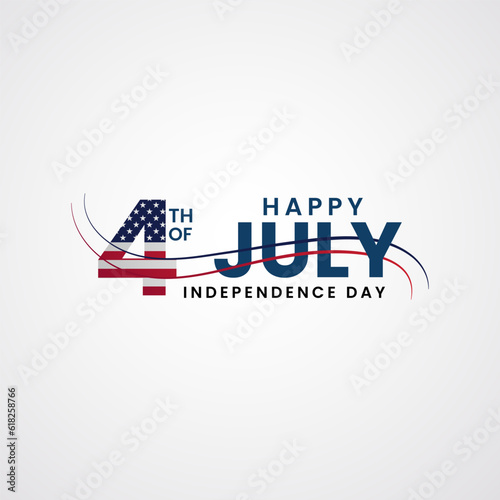 USA Independence Day Celebration, Happy 4th of July greeting card
