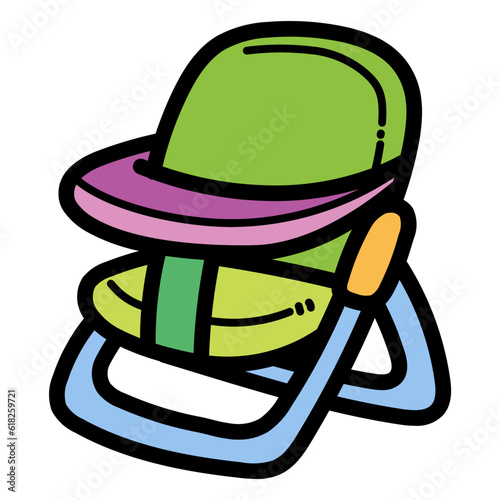 booster seat filled outline icon style