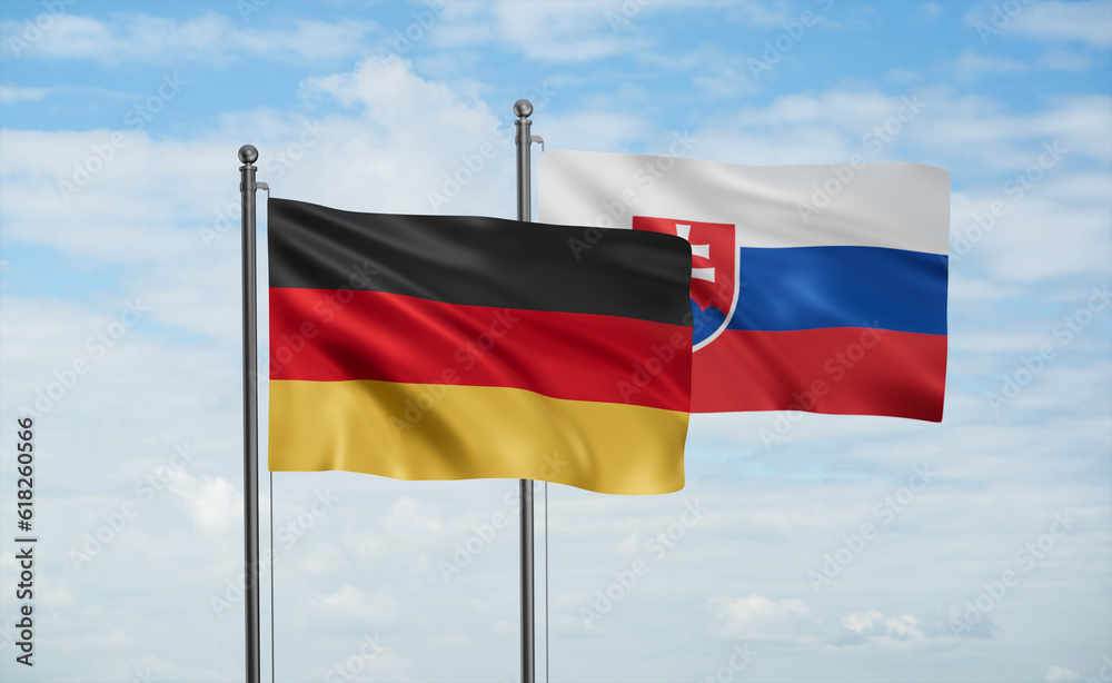 Slovakia and Germany flag Slovakia and Germany flag