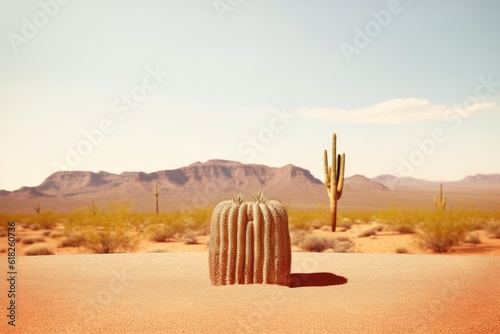 desert with saguaro cactus 