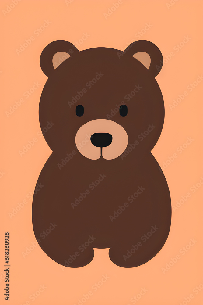 Bear in cartoon flat style. Bear in cartoon flat style.