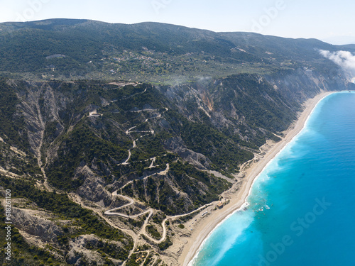 Gialos beach on the island of Lefkada in Greece