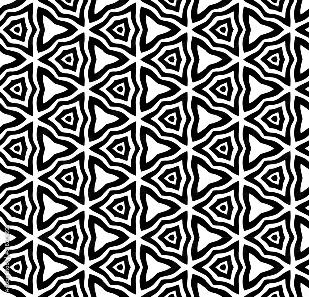 Black and white seamless pattern texture. Greyscale ornamental graphic design. Mosaic ornaments. Pattern template. Vector illustration. EPS10. Black and white seamless pattern texture. Greyscale ornamental graphic design. Mosaic ornaments. Pattern template. Vector illustration. EPS10.