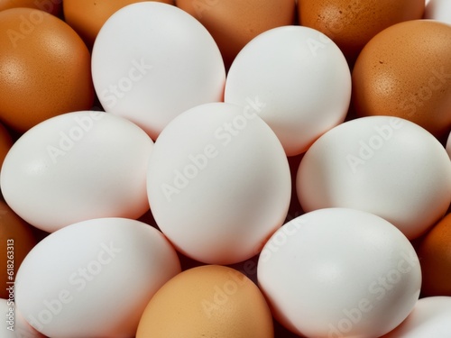 white and bron eggs  background