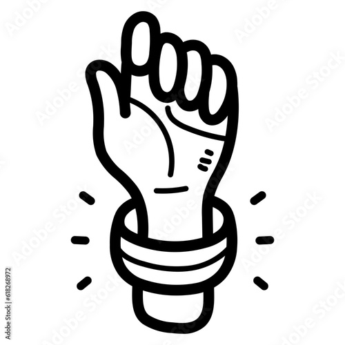 glow bracelets line icon style