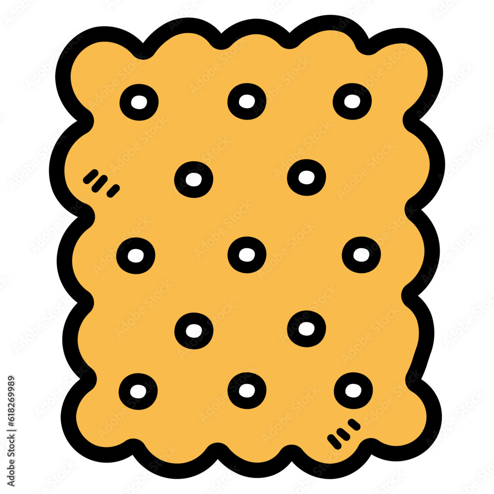 cracker filled outline icon style