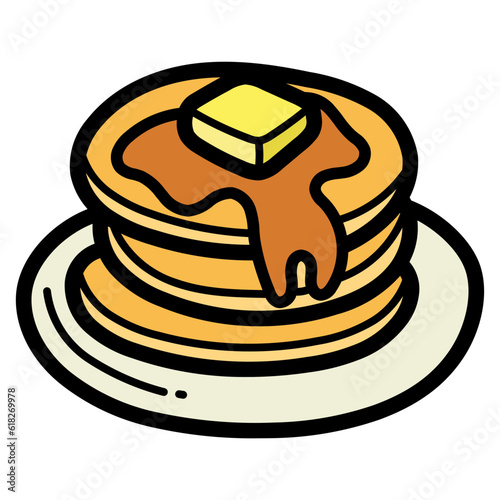 pancake filled outline icon style