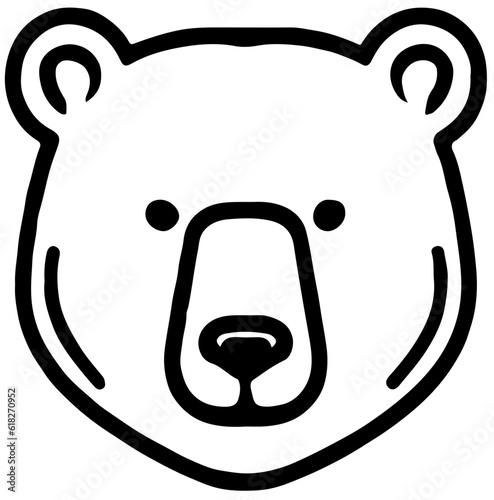 Bear head grizzly icon