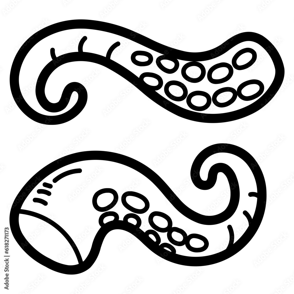 tentacles line icon style tentacles line icon style