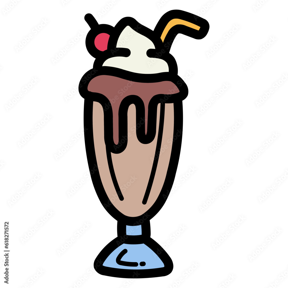 milkshake filled outline icon style milkshake filled outline icon style