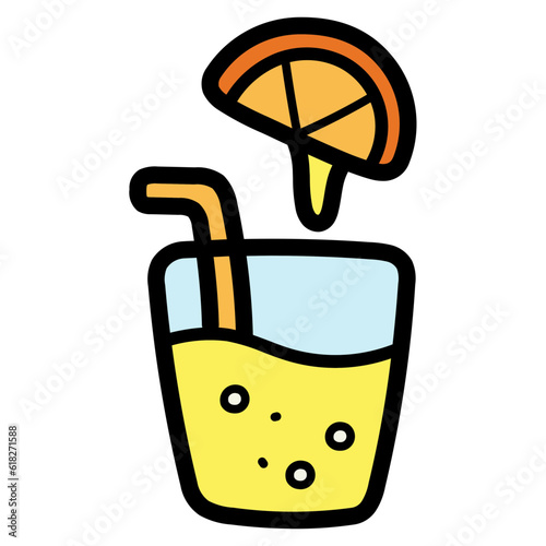 vitamin c filled outline icon style