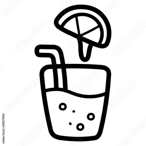 vitamin c line icon style