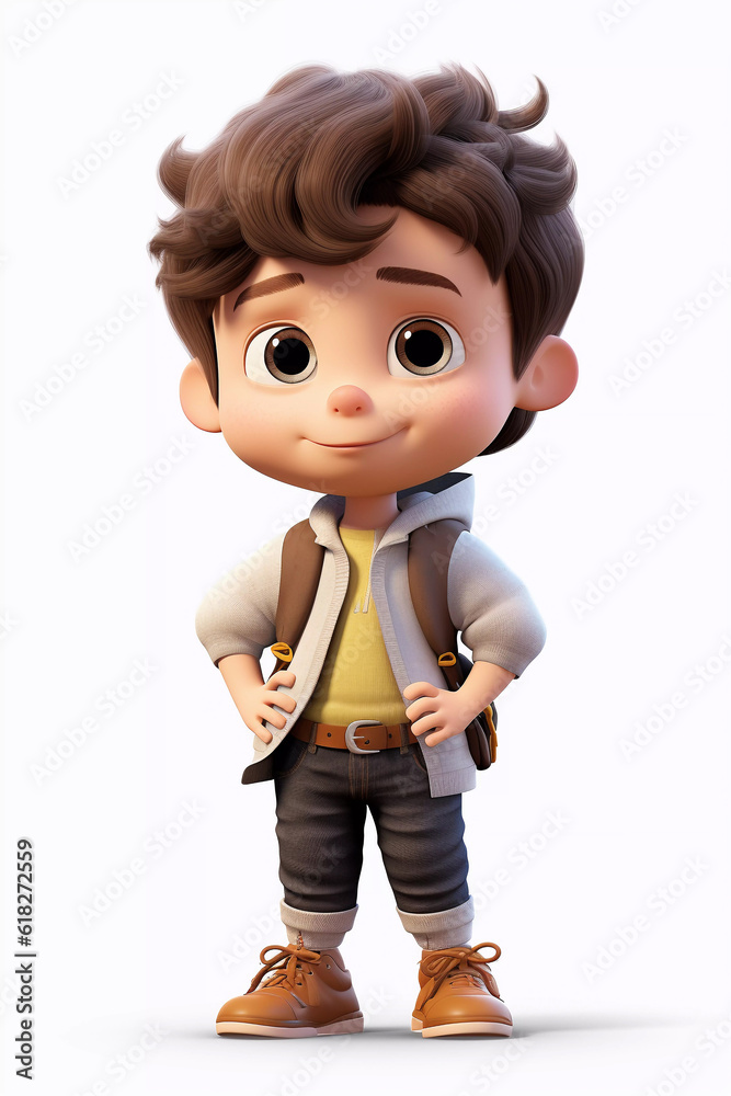 Cute Boy Happy Cartoon Character Cute Boy Happy Cartoon Character