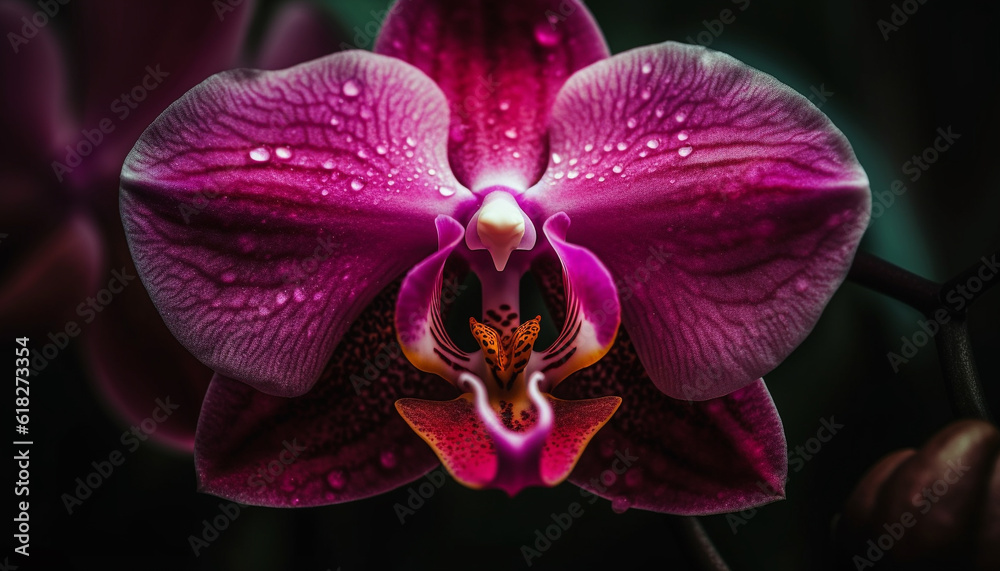 Fototapeta premium Exotic moth orchid boasts fragility and elegance generated by AI