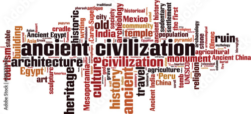 Ancient civilization word cloud
