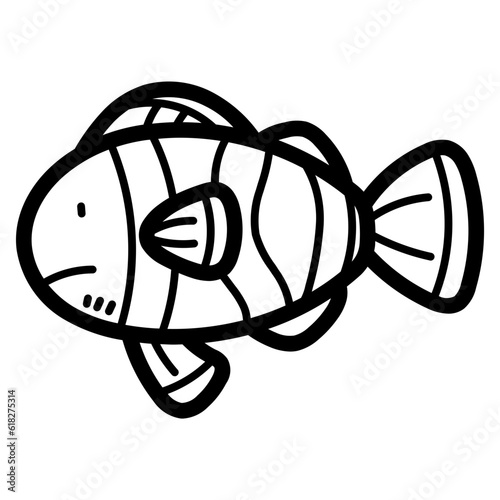 fish line icon style