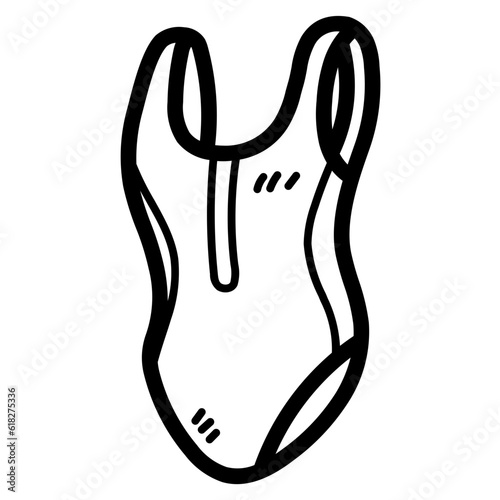 swimming suit line icon style