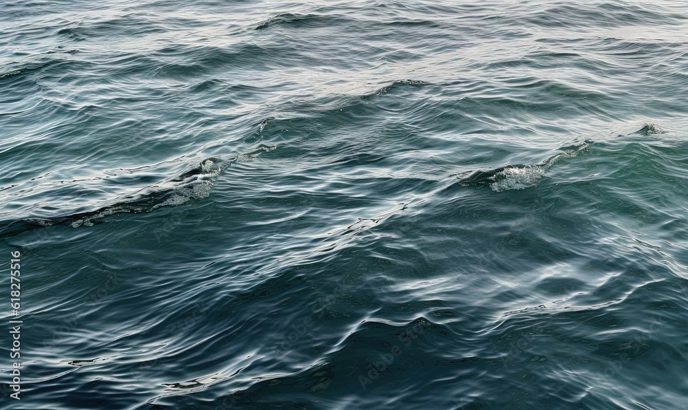 a large body of water with waves coming in and out of the water and a person on a surfboard in the distance with a boat in the water. generative ai a large body of water with waves coming in and out of the water and a person on a surfboard in the distance with a boat in the water. generative ai