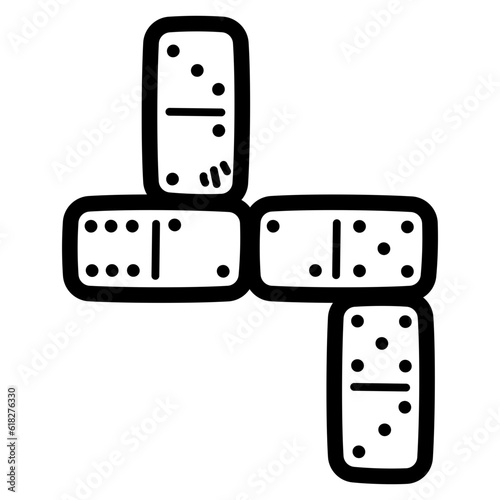 domino line icon style
